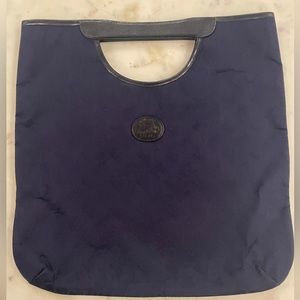 Celine Tote Bag Purse Vintage Noevir Collaboration Navy Blue